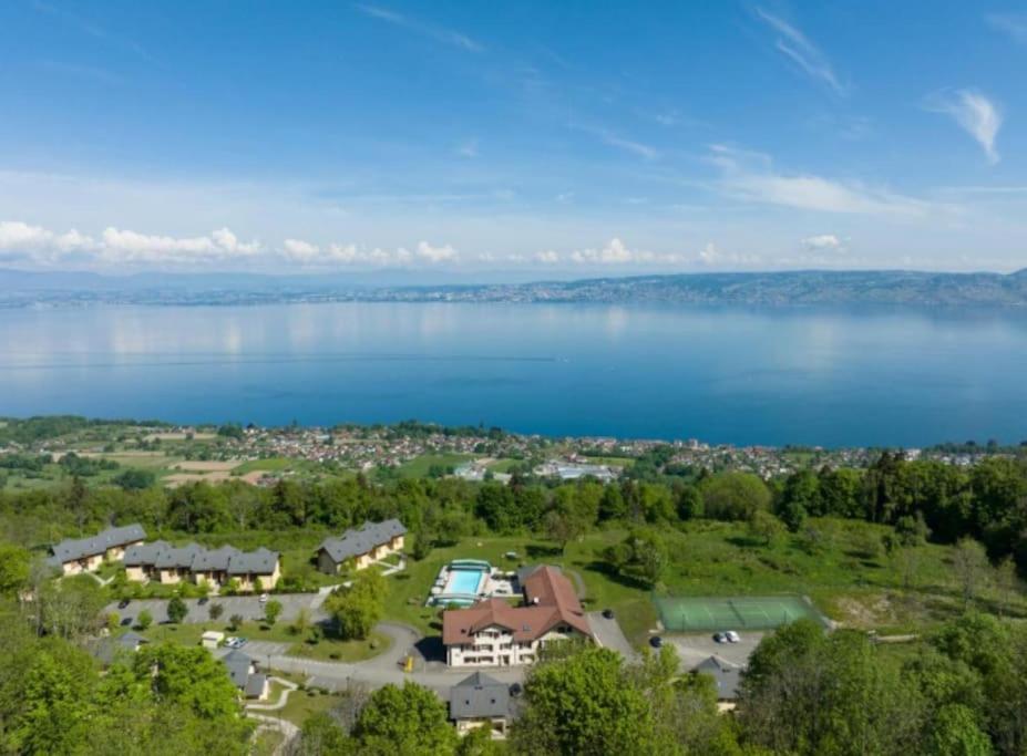 Vue Lac Leman & Piscine - Parking Free - Confort Appart 6 Pers Lugrin Extérieur photo