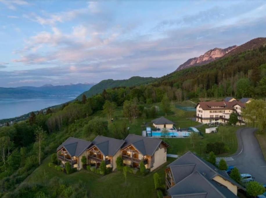 Vue Lac Leman & Piscine - Parking Free - Confort Appart 6 Pers Lugrin Extérieur photo