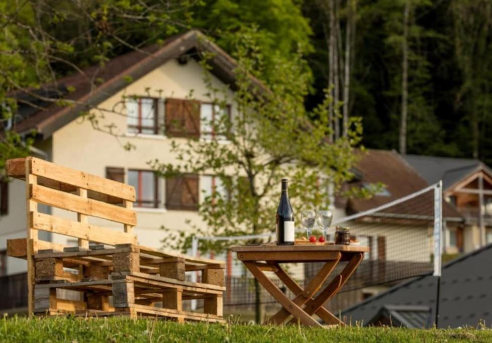 Vue Lac Leman & Piscine - Parking Free - Confort Appart 6 Pers Lugrin Extérieur photo